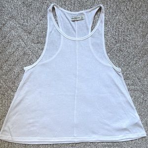 ABERCROMBIE & FITCH white flowy racer back tank